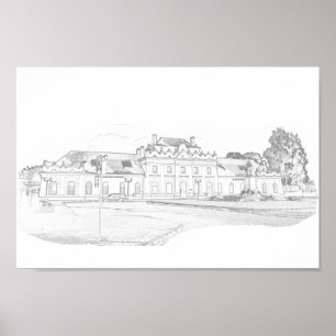 Belarus Porechye Parecca Architecture Station Poster