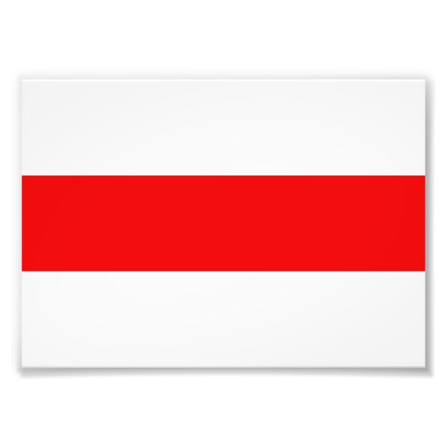 Belarus protest flag symbol red white revolution f photo print (Front)