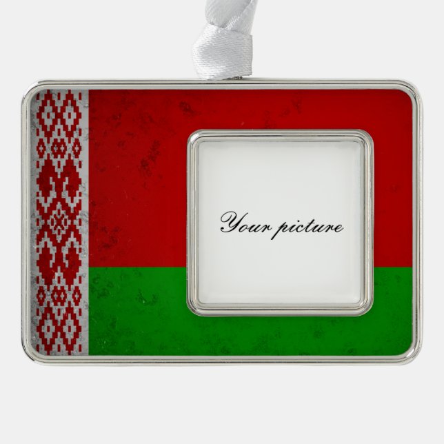 Belarus Silver Plated Framed Ornament (Front)