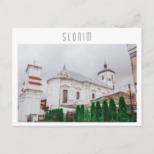 Belarus Slonim Catholic Church Architecture Postcard
