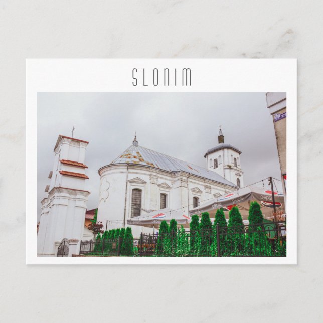 Belarus Slonim Catholic Church Architecture  Postcard (Front)