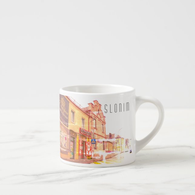 Belarus Slonim City Town View Architecture Espresso Cup (Right)