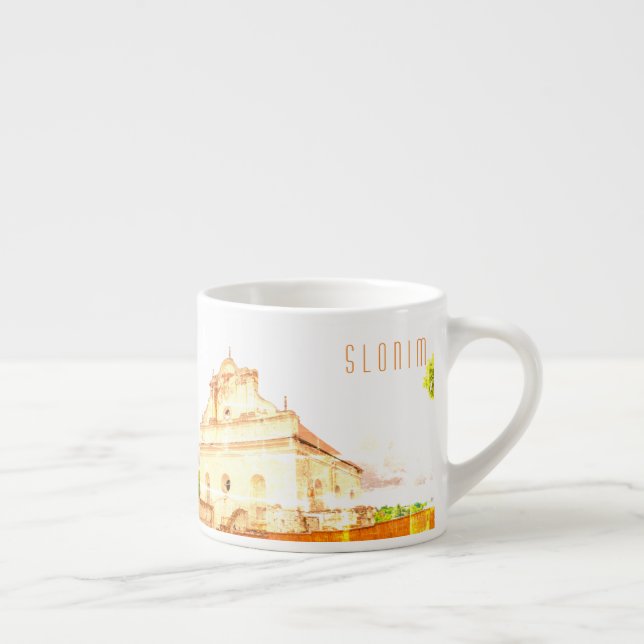 Belarus Slonim Great Synagogue Architecture  Espresso Cup (Right)