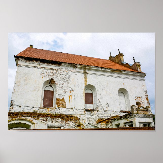 Belarus Slonim Great Synagogue Architecture Poster (Front)