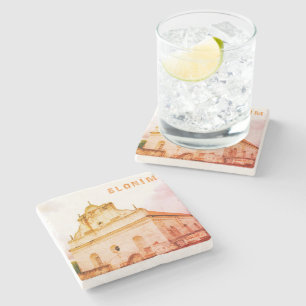 Belarus Slonim Great Synagogue Architecture Stone Coaster