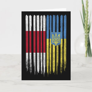Belarus Ukraine Belarusian Ukrainian Flag  Card