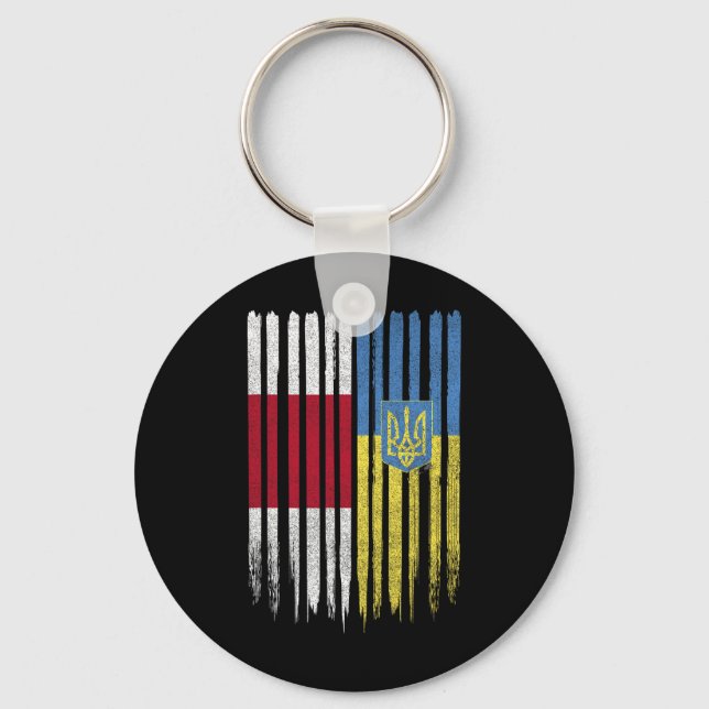 Belarus Ukraine Belarusian Ukrainian Flag  Key Ring (Front)