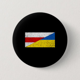 Belarus Ukraine Flag Belarusian Ukrainian Pride Na 6 Cm Round Badge