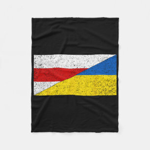 Belarus Ukraine Flag Belarusian Ukrainian Pride Na Fleece Blanket