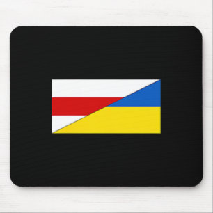 Belarus Ukraine Flag Belarusian Ukrainian Pride Na Mouse Pad