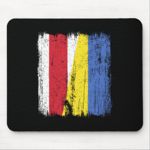 Belarus Ukraine Half Flag Belarusian Ukrainian Her Mouse Pad