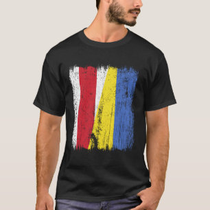 Belarus Ukraine Half Flag Belarusian Ukrainian Her T-Shirt