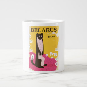 Belarus vintage travel poster large coffee mug