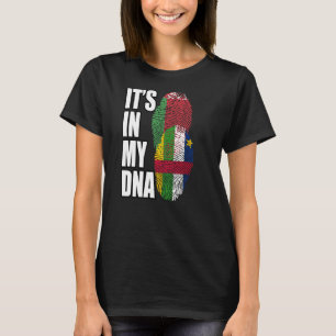 Belarusian And Central African Mix DNA Flag Herita T-Shirt