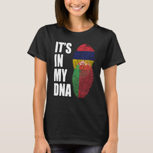 Belarusian And Mauritian Mix DNA Heritage Flag T-Shirt