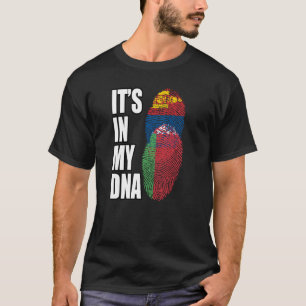 Belarusian And Mongolian Mix DNA Heritage Flag T-Shirt