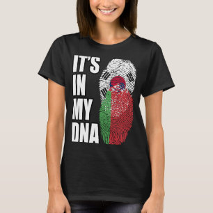 Belarusian And South Korean Mix DNA Heritage Flag T-Shirt