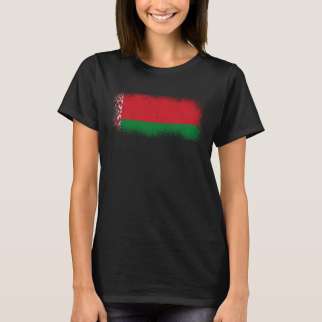 Belarusian Flag Belarus T-Shirt (Front)