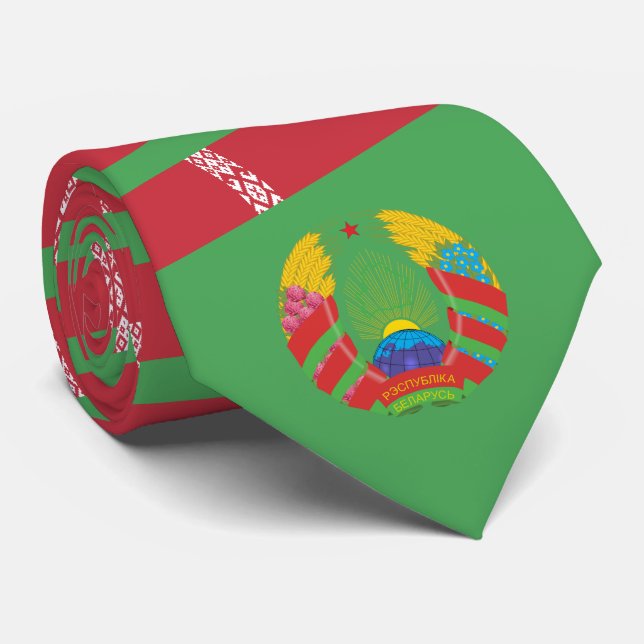 Belarusian Flag, Flag of Belarus Tie (Rolled)