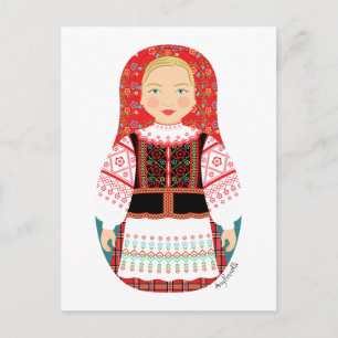 Belarusian Matryoshka Postcard