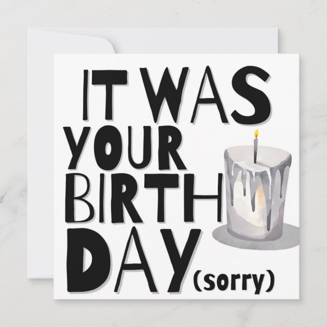 Belated Birthday Card (Front)