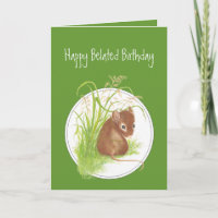Belated Birthday,Cute Mouse, Scripture Blessing