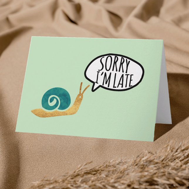 Belated Birthday Cute Snail Card (Creator Uploaded)