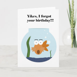 Belated Birthday Fish Card