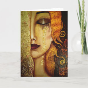 Belated Birthday Golden Lady Card