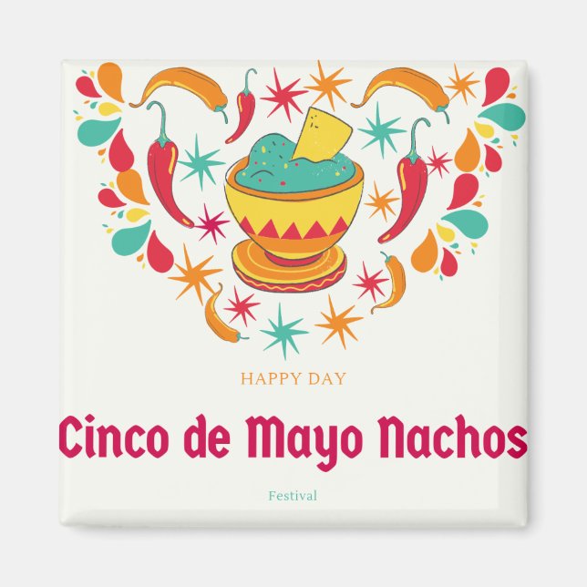Belated Cinco De Mayo Birthday Magnet (Front)