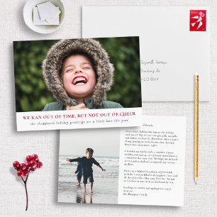 Belated Holiday Cheer, Late Greetings This Year Card