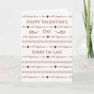 Belated Valentine's Day, Elegant Script Lettering Holiday Card