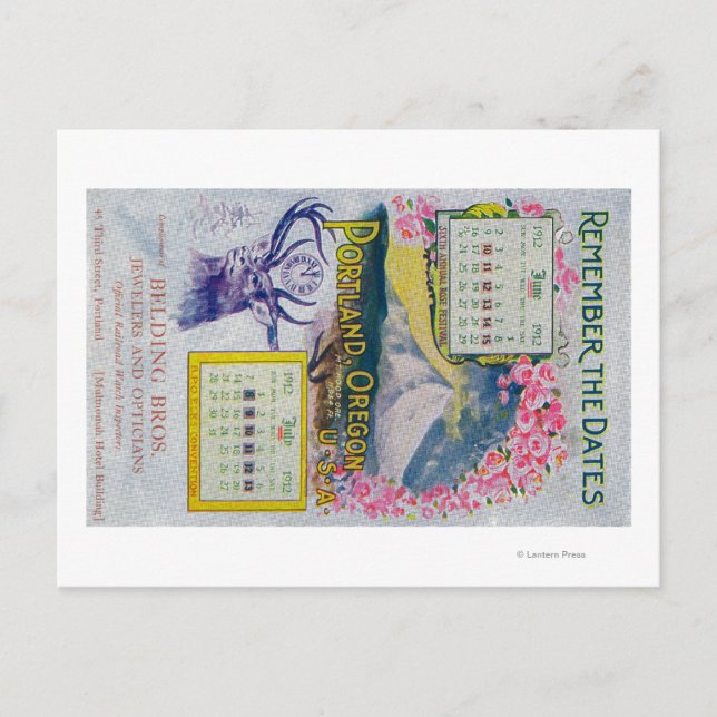 Belding Bros. Jewelers Advertisement Postcard (Front)