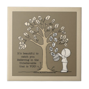 Be'LEAVES'- Catching Leaves Ceramic Tile