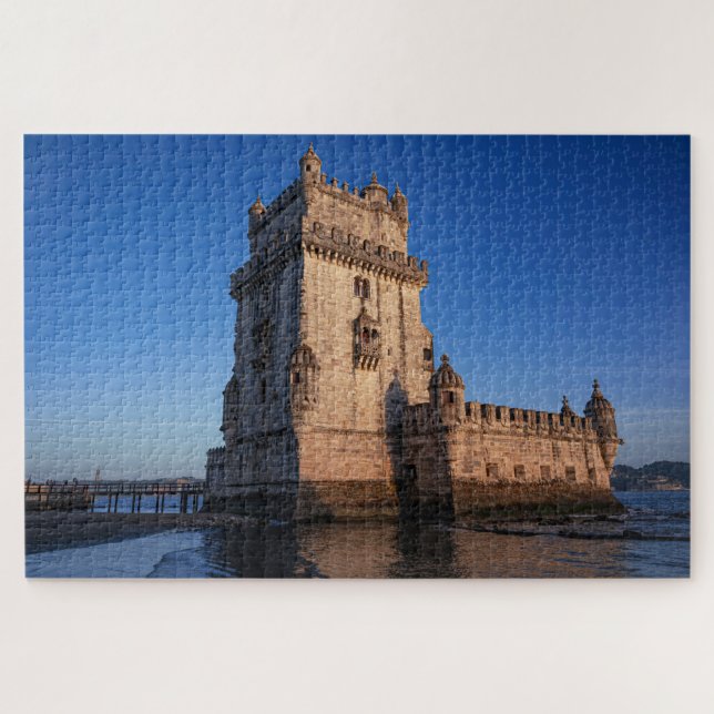 Belem tower at sunset in Lisbon, Portugal Jigsaw Puzzle (Horizontal)