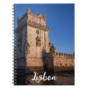 Belem tower at sunset in Lisbon, Portugal Notebook