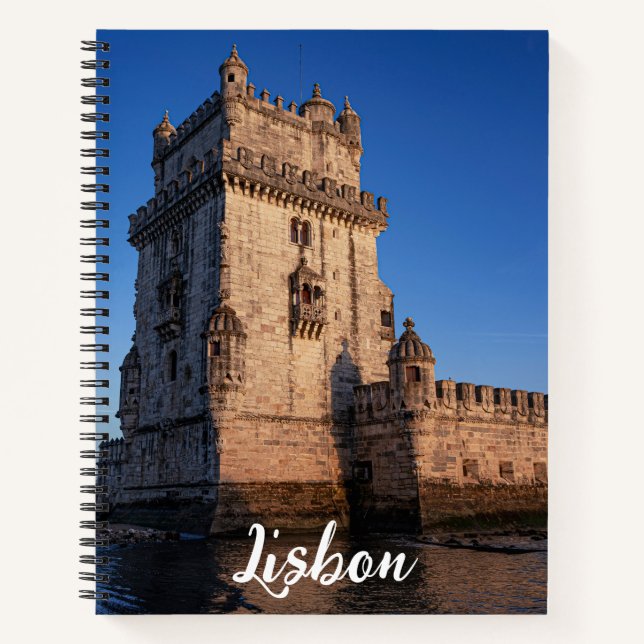 Belem tower at sunset in Lisbon, Portugal Notebook (Front)