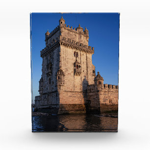 Belem tower at sunset in Lisbon, Portugal Photo Block