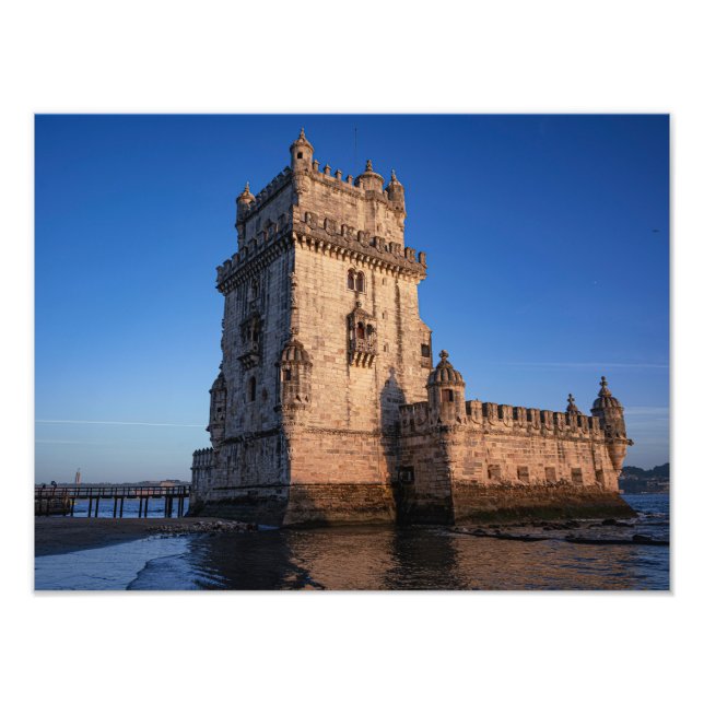 Belem tower at sunset in Lisbon, Portugal Photo Print (Front)