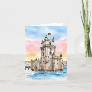 Belem Tower Lisbon Portugal Card