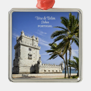 Belém Tower photo in Lisbon, Portugal Metal Ornament