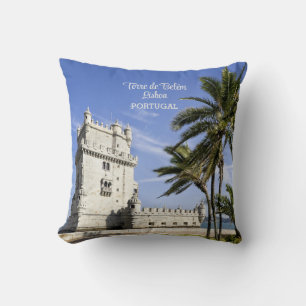 Belém Tower photo, Lisbon, Portugal Cushion
