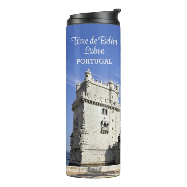 Belém Tower photo, Lisbon, Portugal Thermal Tumbler (Rotated Left)