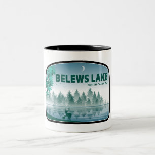 Belews Lake North Carolina Deer Two-Tone Coffee Mug