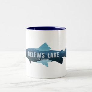 Belews Lake North Carolina Fish Two-Tone Coffee Mug