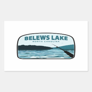 Belews Lake North Carolina Fishing Rod Rectangular Sticker