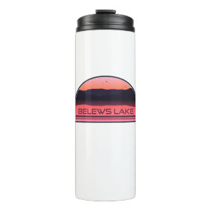 Belews Lake North Carolina Red Sunrise Thermal Tumbler