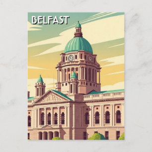 Belfast City Hall Northern Ireland Travel Postcard
