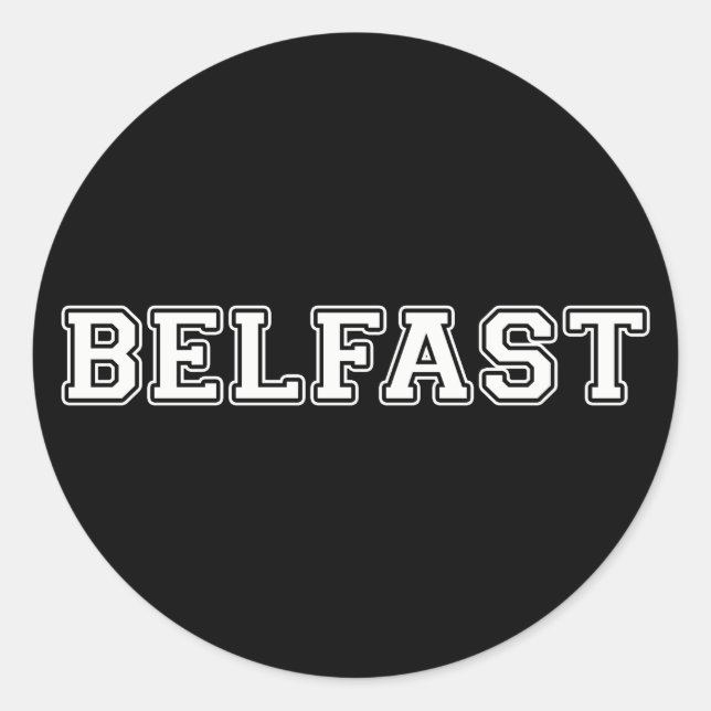 Belfast Classic Round Sticker (Front)