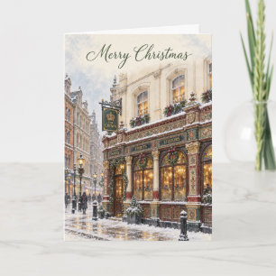 Belfast Crown Watercolour Merry Christmas Holiday Card